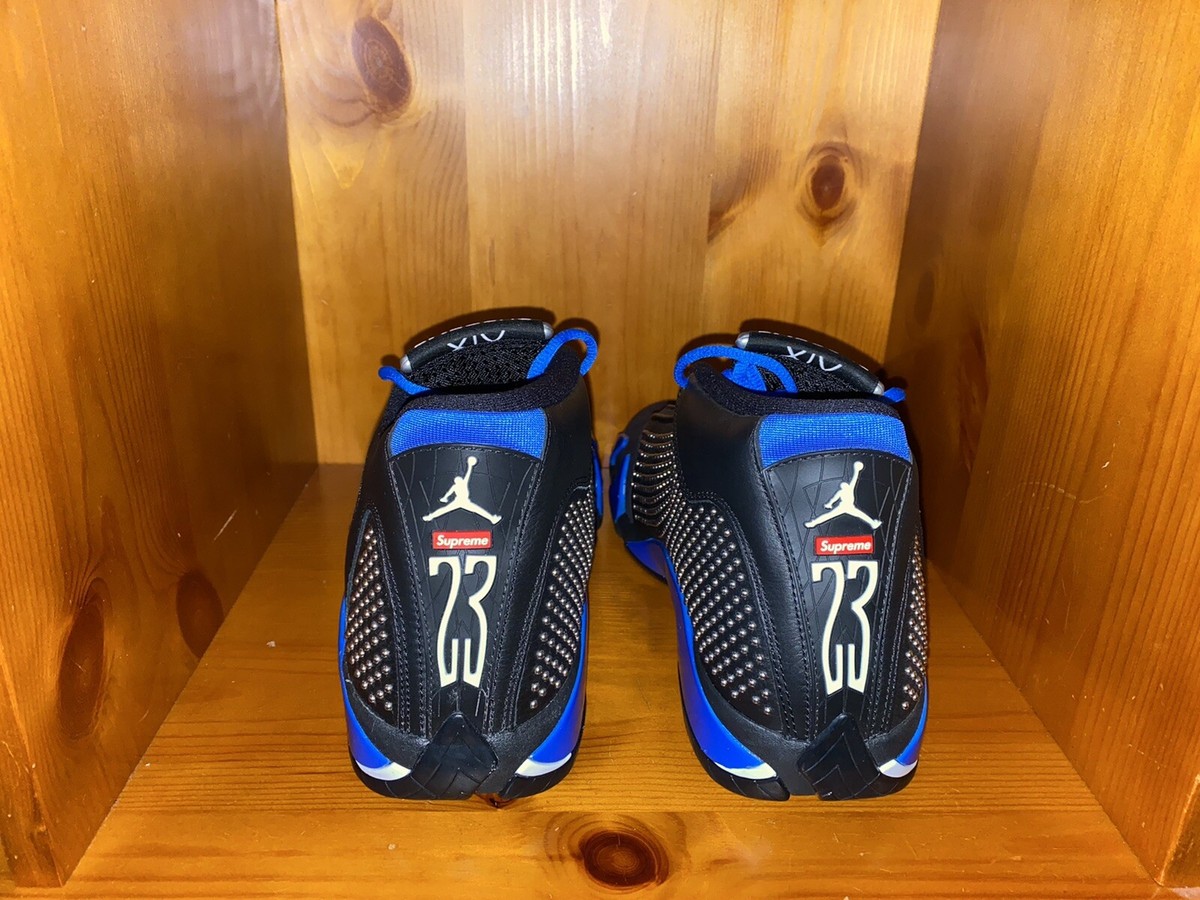 Supreme Air Jordan 14 Retro Black/ Varsity Royal Blue Brand