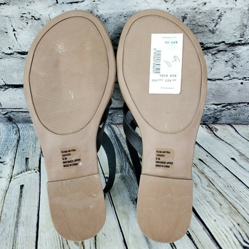 Rampage Ram-Myra Sandals Shoes Women's Size 6 M Black Strappy Comfort Zip Back - Picture 8 of 10