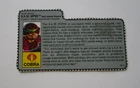 S.A.W. Viper SAW 1990 G.I. JOE COBRA File Card Vintage Original #2