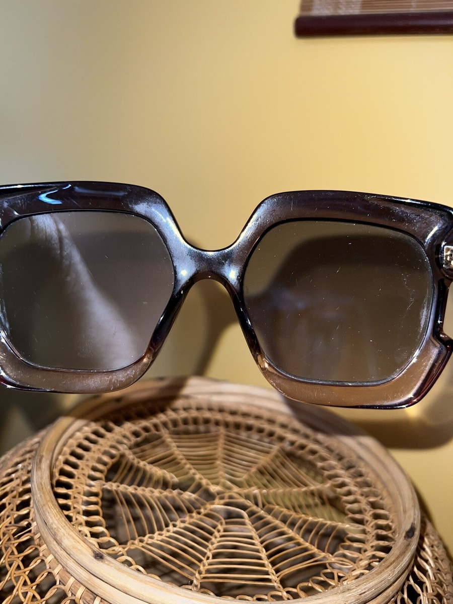 Vintage 1970s 1980s Christian Dior Glamorous Square Sunglasses w