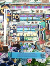 COMPLETE Ceaco Tracy Flickinger SEA AND SAND GIFT SHOPPE 300 Oversized Pc Puzzle