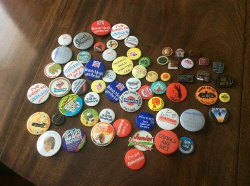 Steel 1980s Collectable Advertising Badges