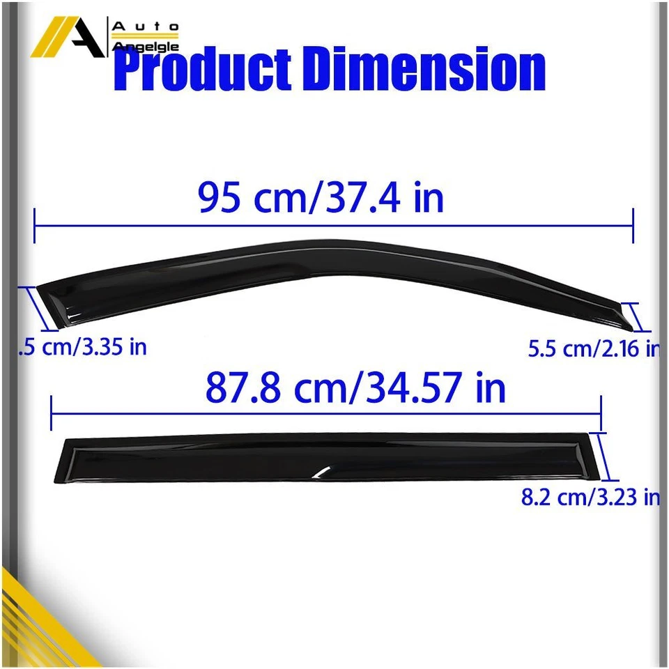 For 2001-2007 Toyota Highlander Window Visor Sun Rain Guard Wind Shade Deflector Foto 2 de 4