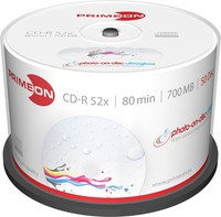 200 Primeon Rohlinge CD-R Full Printable Ultragloss Water 700MB 52X Spindel