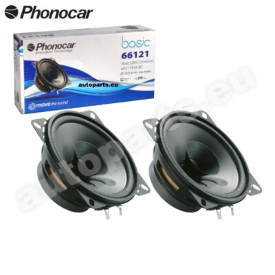 Lautsprecher Phonocar 66121 Paar Doppelkonus Woofer 100mm 40W Für Auto