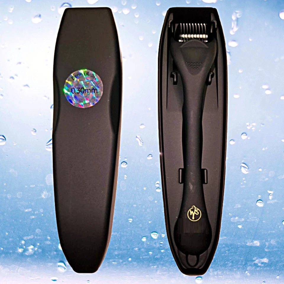 PREMIUM Derma Roller 0,3-1,5 mm 540 Nadeln Anti Aging Schwarz Matt Hautpflege - Bild 3 von 4