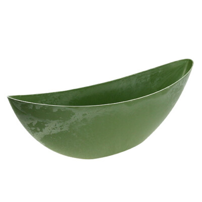 Grünes Plastikschiffchen 55,5cm x 14,5cm - Blumendeko Fensterbrett Garten