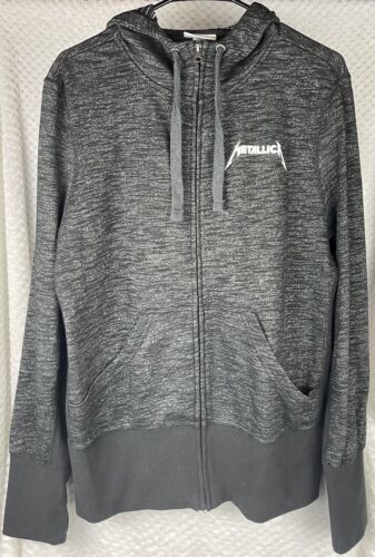 New With Tags Metallica Gray Women's Zip Up Hoodie by Rinky Apparel 2XL RN 99052 - Picture 1 of 9
