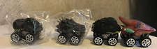 DINOBROS LOT OF 4 Dinosaur Toy Pull Back Cars Dino Toys Collectibles