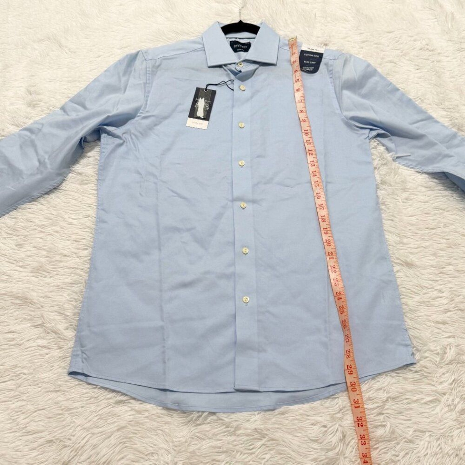 FILA Camicia uomo Savile Row casual con bottoni slim fit azzurro taglia 16