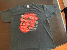 Rolling Stones Tour 2002/2003 Vintage XL TShirt Rare Authentic
