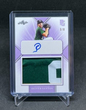 2021 Leaf Perfect Game National Showcase OLIVER SANTOS PATCH AUTO #3/8