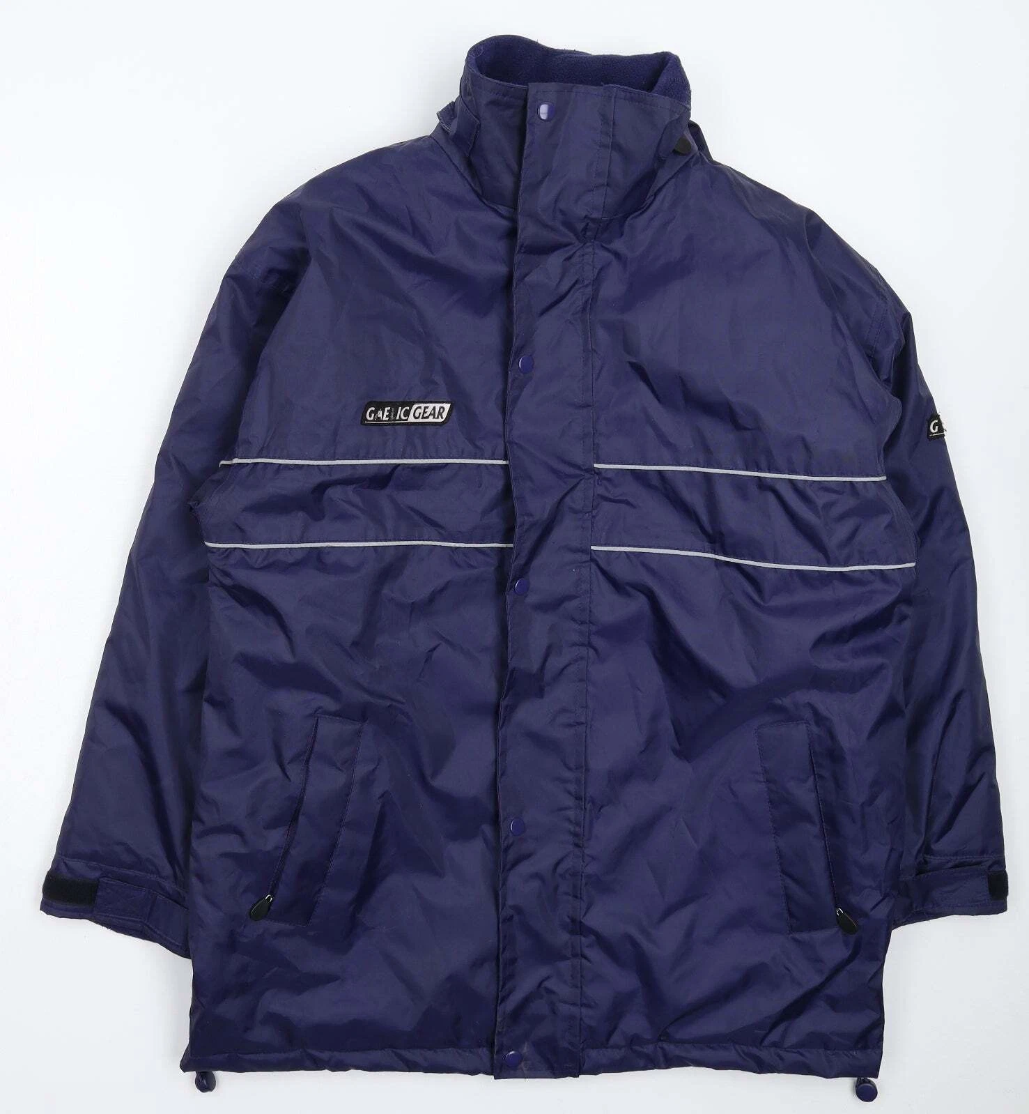 Gaelic Gear Mens Blue Rain Coat Size XS Oversized