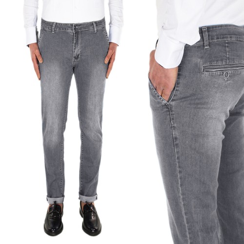 Jeans Uomo Leggero Blu Nero Pantalone Casual Tasca America 44 46 48 50 52 54 - Imagen 4 de 40