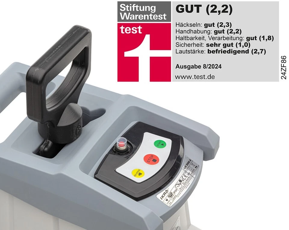 IKRA Elektro Walzenhäcksler Leisehäcksler ILH 3000 A 60 L Fangbox Schere Brille - Bild 3 von 4