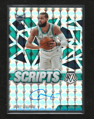 2020-21 Panini Mosaic Scripts #SC-CMA Cody Martin Silver Mosaic Prizm Auto