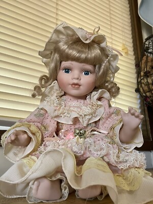 The Amanda Doll Collection by Timeless Treasures Porcelain Doll Blond Hair 2003