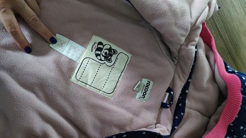 Racoon Thermolite Zwergenjacke Winterjacke Zipfeljacke Blau Pink Gr. 86 Herzchen - Bild 12 von 16