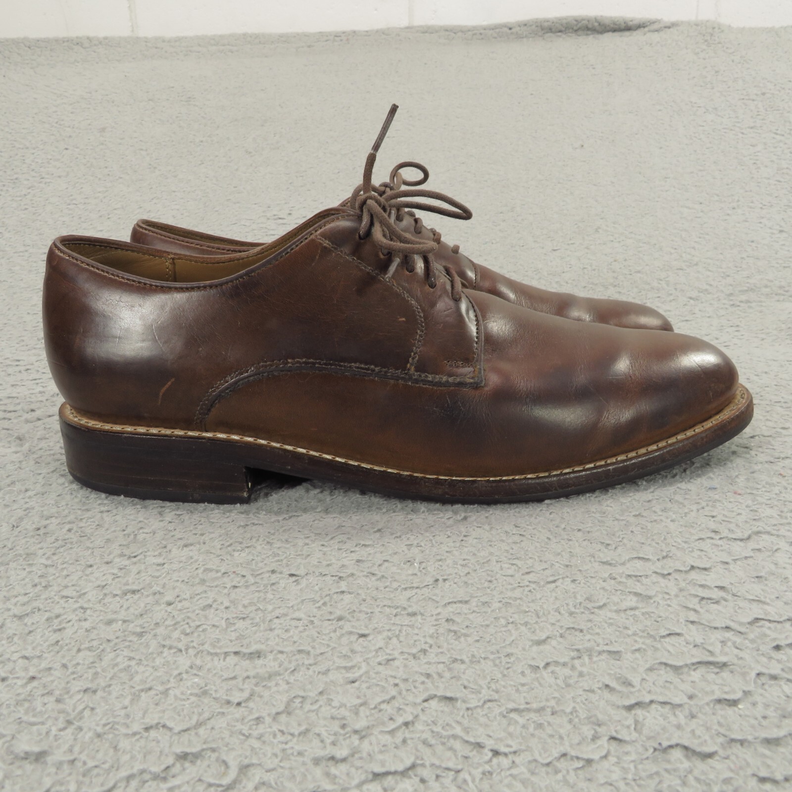 Thursday Boots Dress Shoe Men 7.5 Brown Statesman Derby Dainite Soles Leather Co