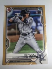 2021 Bowman Paper Prospects Jumbo 5x7 Eddy Diaz Rockies BP-33 03/10