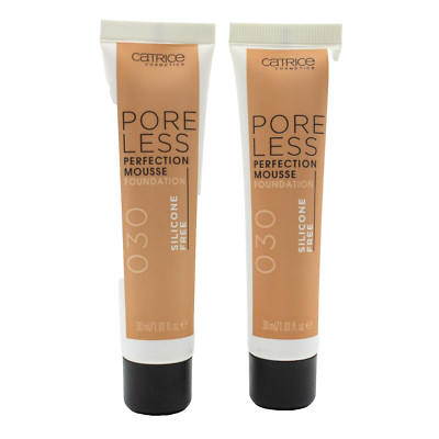 2x CATRICE Poreless Perfection Mousse Foundation 030 Cool Walnut 2x 30ml - NEU