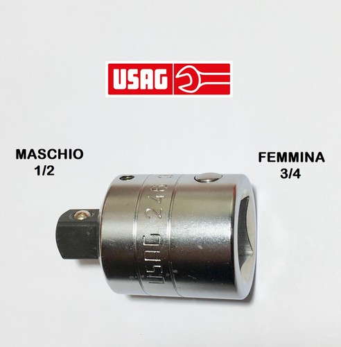 Usag 246, Raccordo Riduttore Adattatore per bussole, Maschio 1/2 - Femmina 3/4