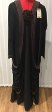 Dubai Style Designer Abayas Farasha Jalabiya Long Dresss With Scarf Attached L