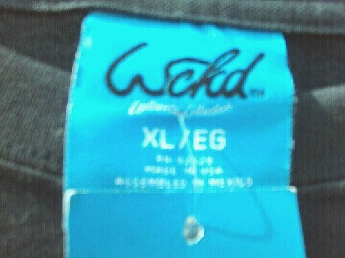 Camiseta de la marca WCKD WckDenim WICKED, para hombre XL negra, a cuadros y plateada nueva con etiquetas - Imagen 4 de 11