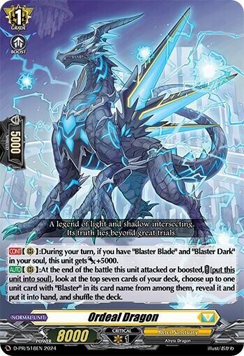 Bushiroad Cardfight Vanguard Ordeal Dragon D-PR/518EN Keter