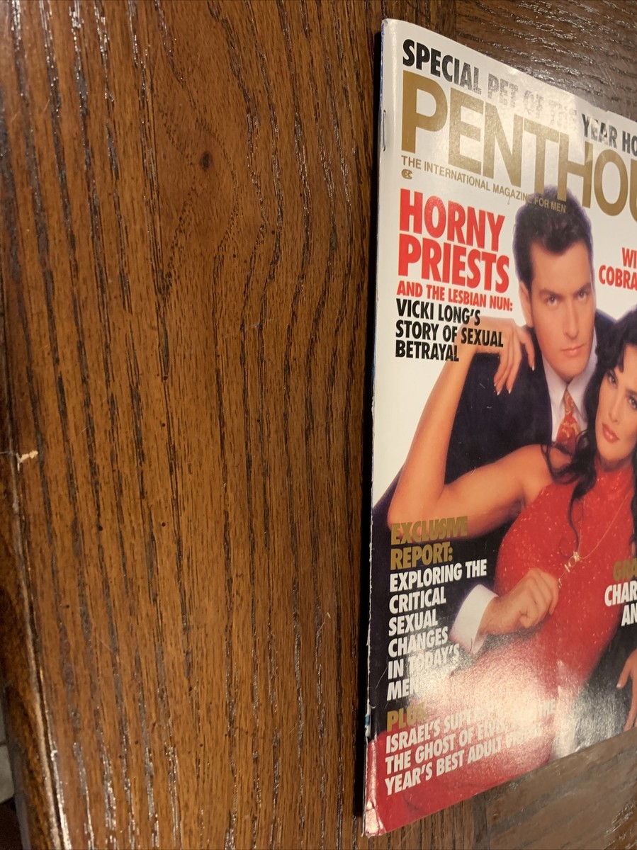 Penthouse Magazine January 1993 POTY Holiday Issue Charlie Sheen