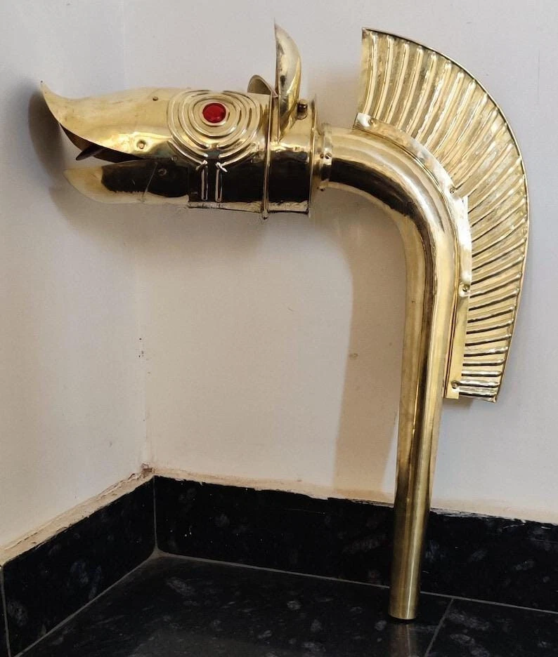 Full Brass Celtic Tintignac Deskford Carnyx Fully Playable - Medieval Trumped Ho - Image 3 of 4