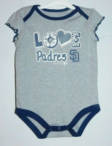 San Diego Padres Baby Girl Love Bodysuit , 0/3, 6/9, 12 Months, One Piece - Picture 2 of 2