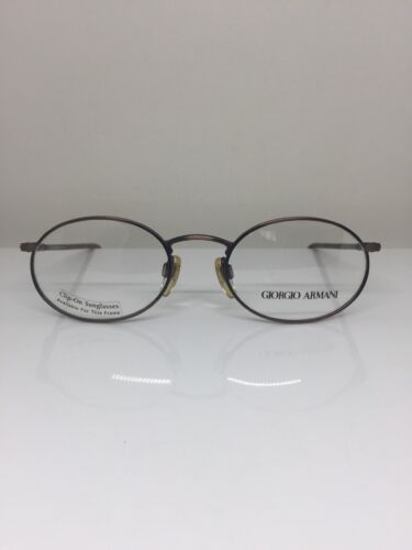 New Vintage Giorgio Armani 192 Eyeglasses GA 192 C. 912 Brown & Black 48mm Italy - Picture 1 of 12