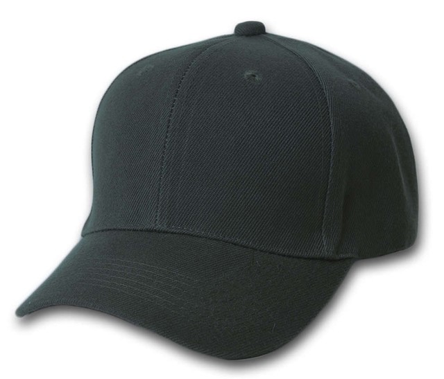 Plain Fitted Curve Bill Hat, Black 7 1/2 eBay