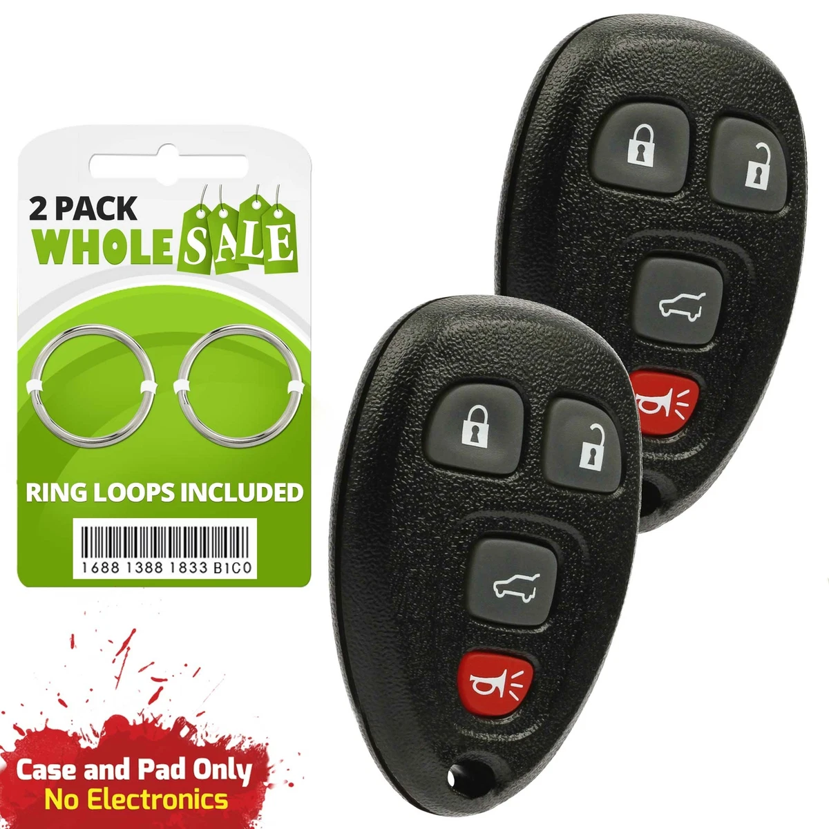 2 Replacement For 2007 2008 2009 2010 2011 GMC Acadia Key Fob