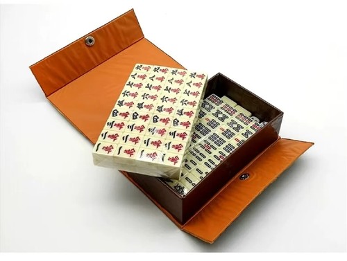 Portable Chinese Mahjong Set 144 Tiles NEW IN BOX Classic Travel Party Game Kit - Picture 4 of 14