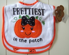Baby Essentials 2 Pc Prettiest Pumpkin in the Patch Bibs