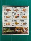 (1) Sheet of 12 Del Taco Coupons - All Expire 6/30/25