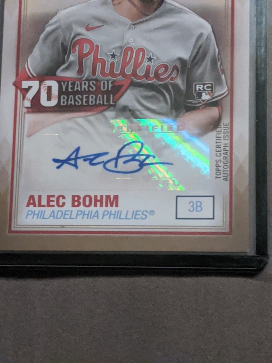 Alec Bohm 2021 Topps 70 Years Of Baseball Gold Autograph /25!!! | eBay