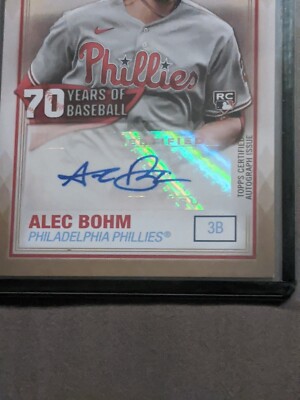 Alec Bohm 2021 Topps 70 Years Of Baseball Gold Autograph /25!!! | eBay