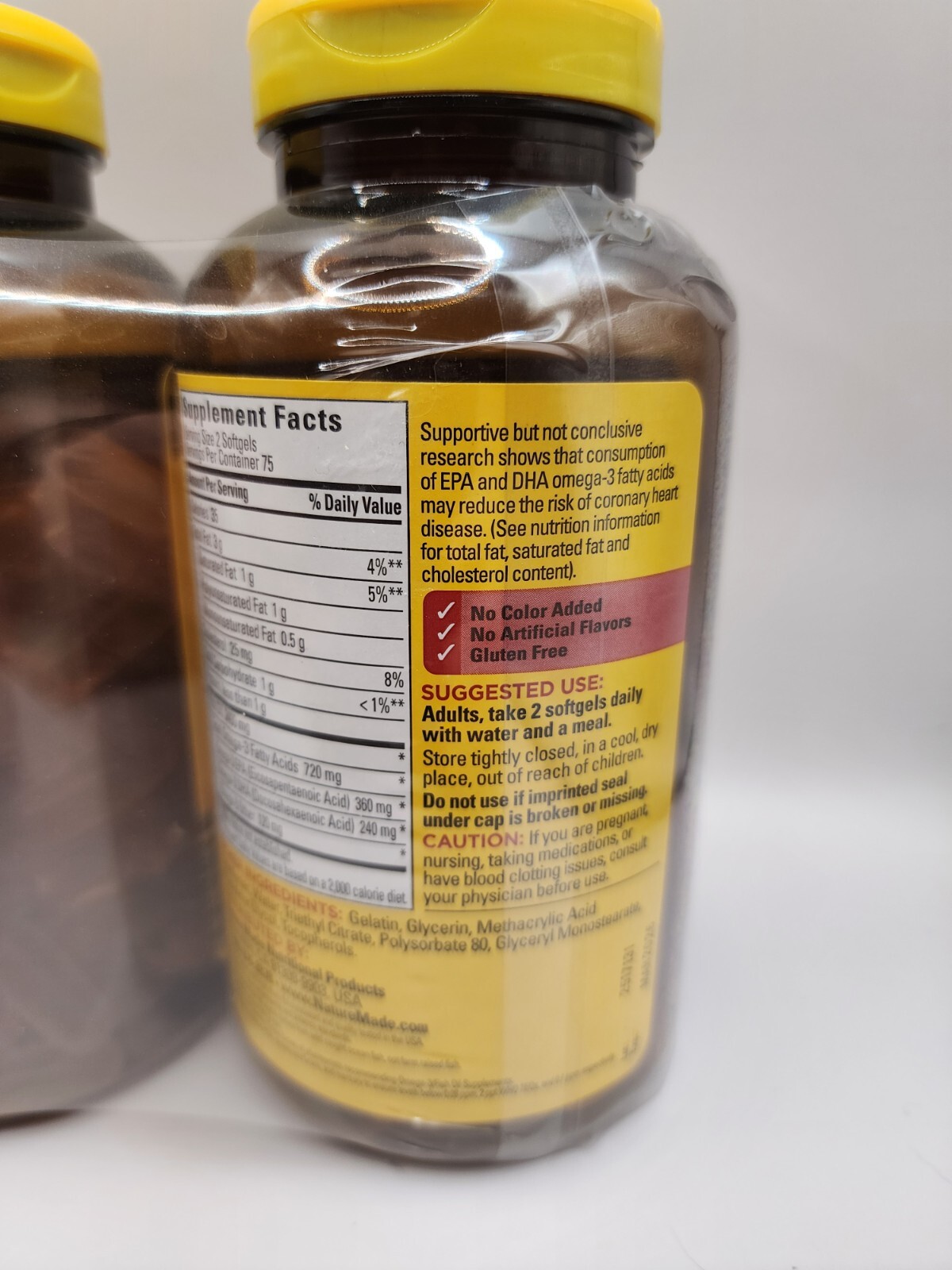 Nature Made Fish Oil 1200 mg ( OMEGA-3 360mg ) 300 Softgels - EXP 03/2026