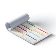 itenga Einkaufszettel Block A5 50Blatt Einkaufsliste Einkaufshelfer strukturiert