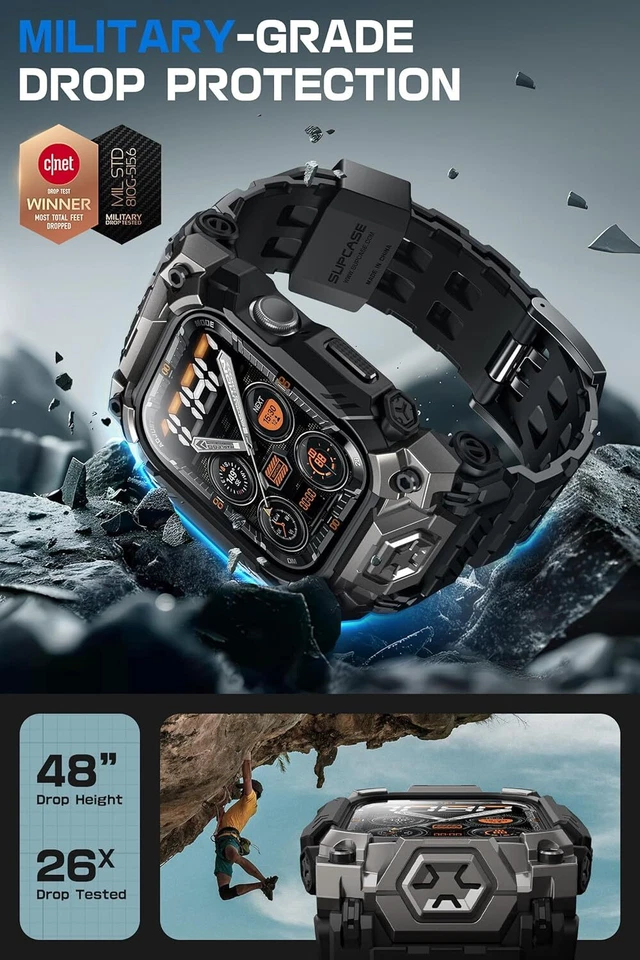 For Apple Watch 10 46mm Rugged Sport Men Bumper Case SUPCASE Replacement Band US - Image 3 of 4