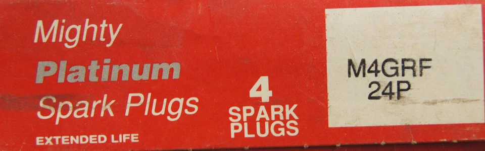 Mighty Platinum Spark Plugs #M4GRF24P Pack of 4 NOS - Image 4 of 4