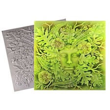 O.D.12"x 12 D.0.5 Lady in the Woods Texture Mold Glass Fusing