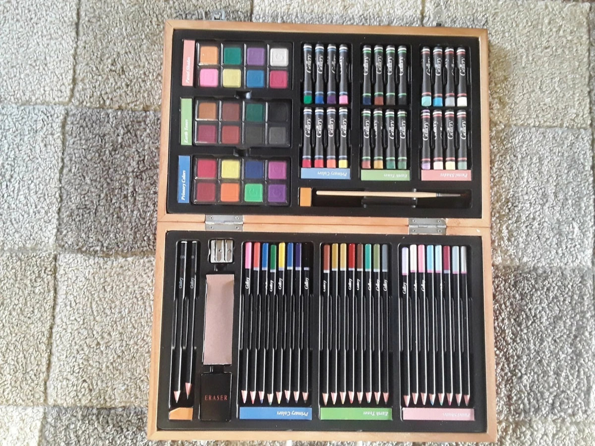 gallery studio deluxe art set in wooden case art supplies craft supplies art kit