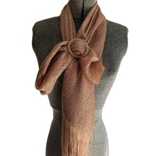 New in Package Rose Gold Shimmer Fringe Scarf