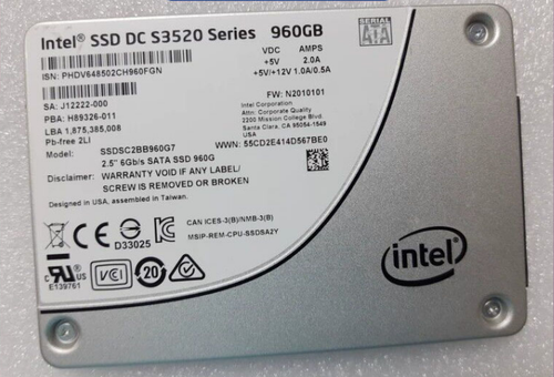 Intel 960GB S3520 SSD DC Series Internal 2.5" SSDSC2BB960G7 Internal SSD BOX - 第 3/9 張圖片