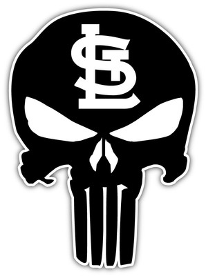 St. Louis Cardinals Punisher MLB Baseball Sport Car Bumper Sticker