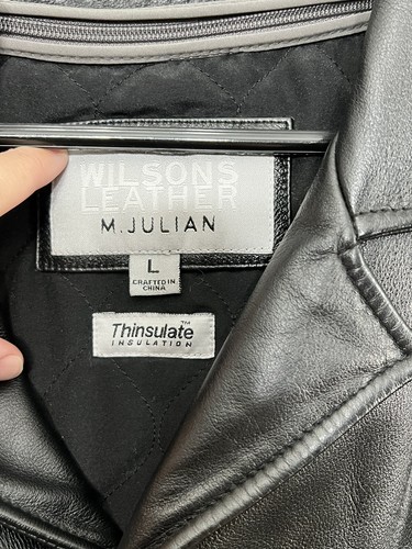 1990’s Wilson Leather M. Julian Men’s Thinsulate Jacket Size Large Black - Bild 3 von 6